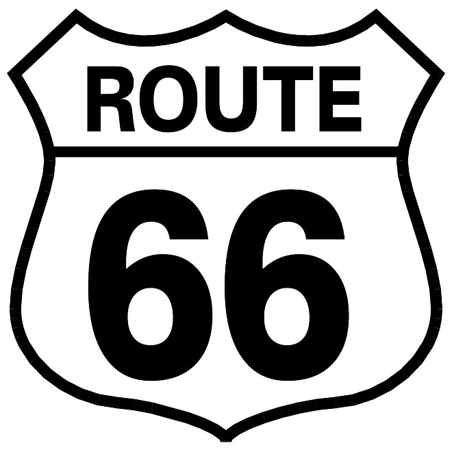 ROUTE 66 VECTOR SIGN.