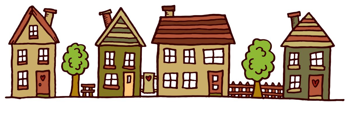Row Of Houses Clipart.