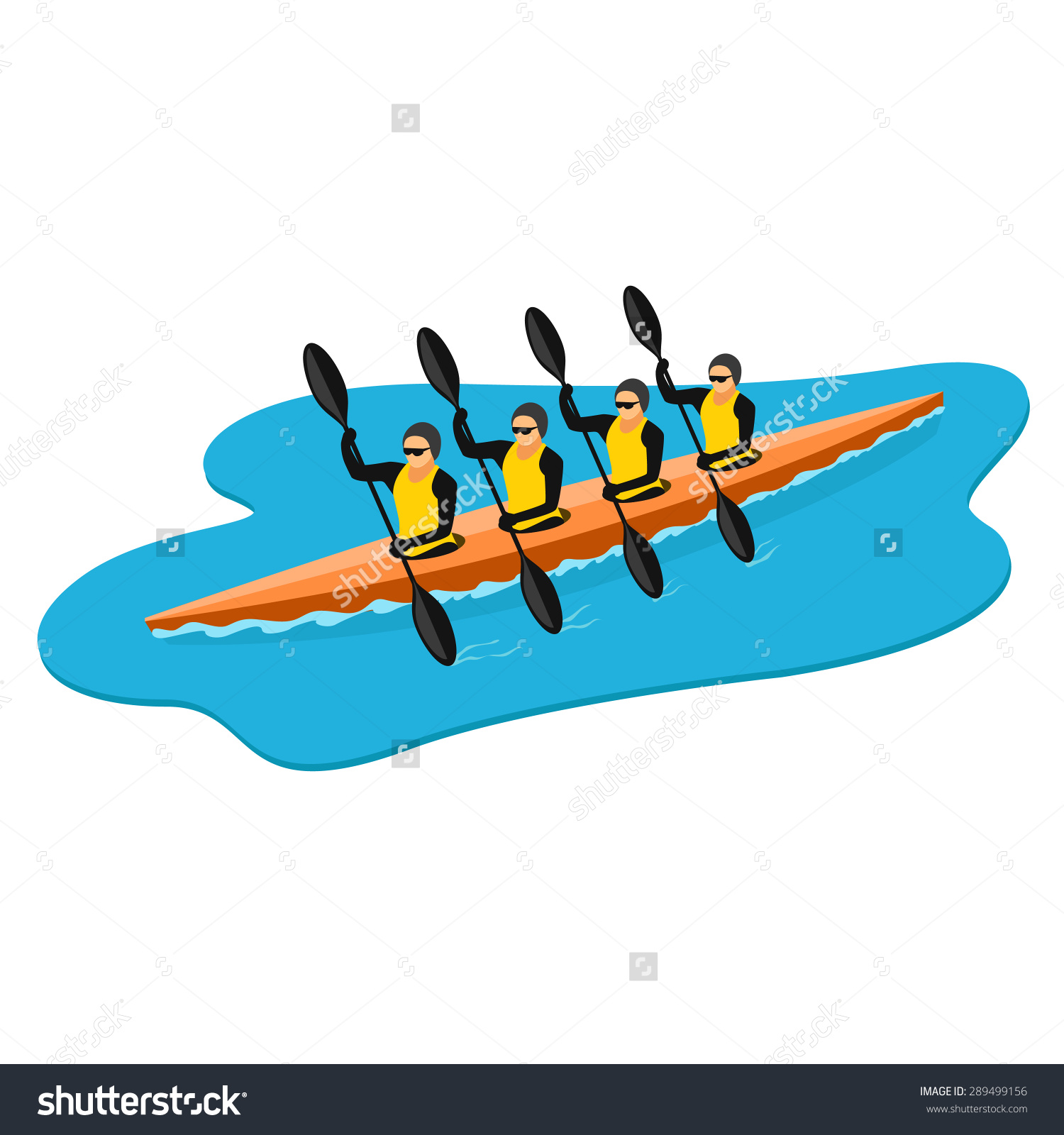 Team rowing clipart.