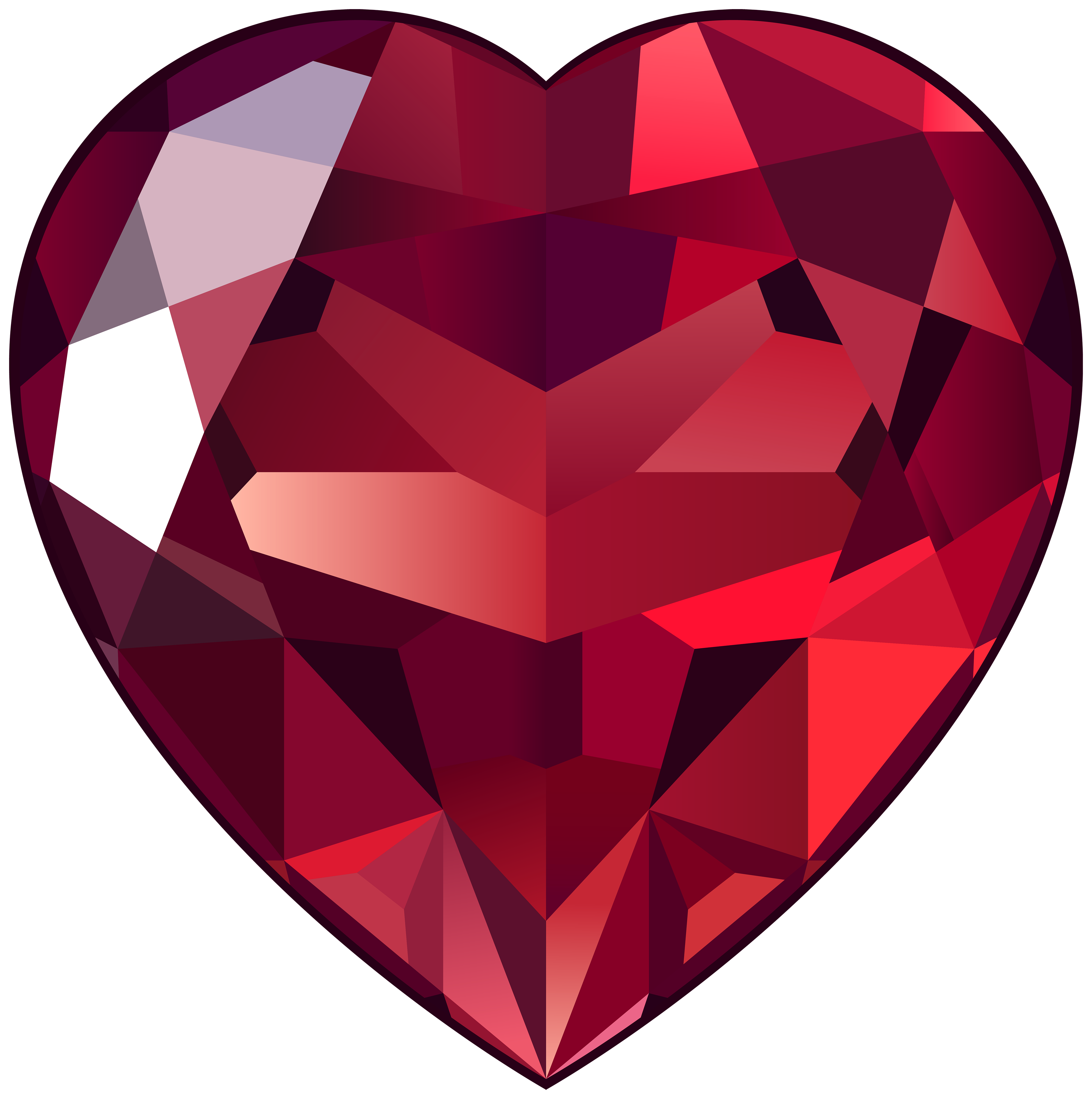 Ruby Heart PNG Clipart.