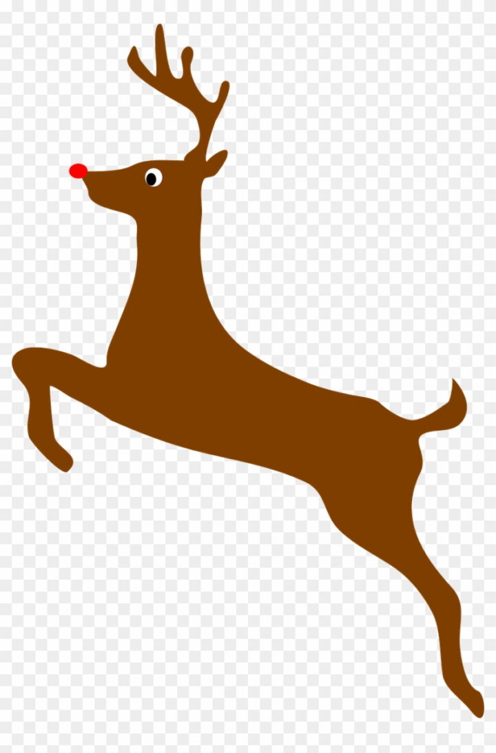 Silhouette Profile Clipart Rudolph Red Nosed Reindeer Deer.