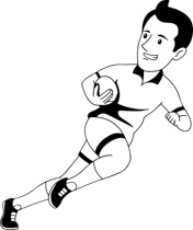 Free Black and White Sports Outline Clipart.