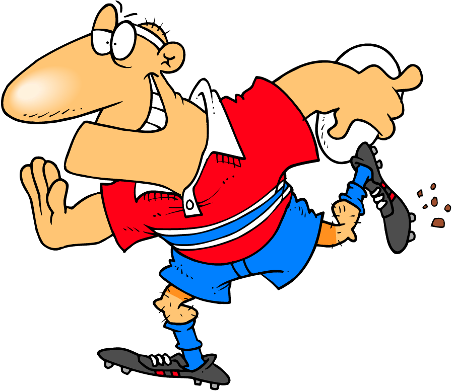 Rugby Player Cartoon Clipart.