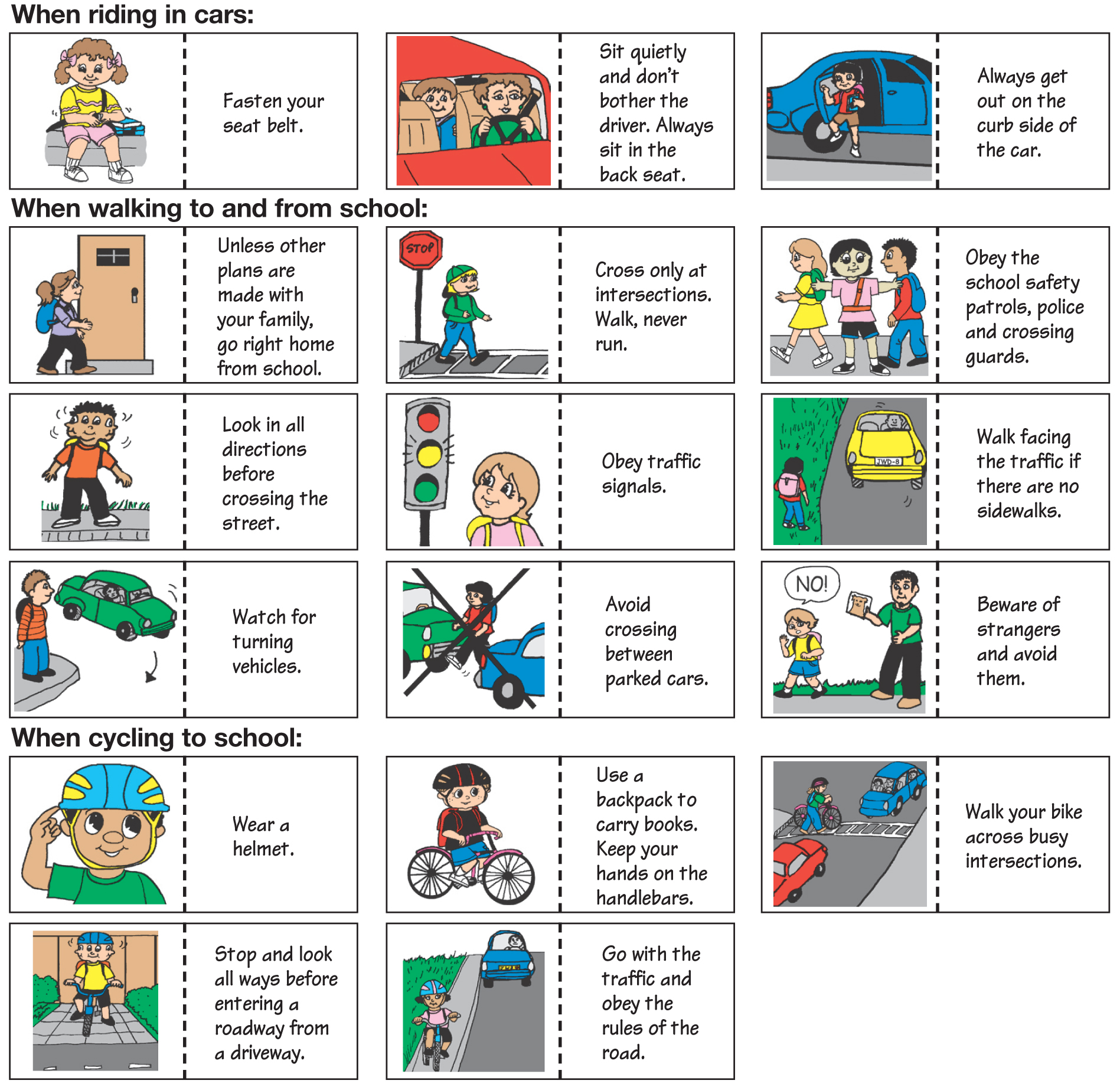 safety rules on road for class 3        <h3 class=
