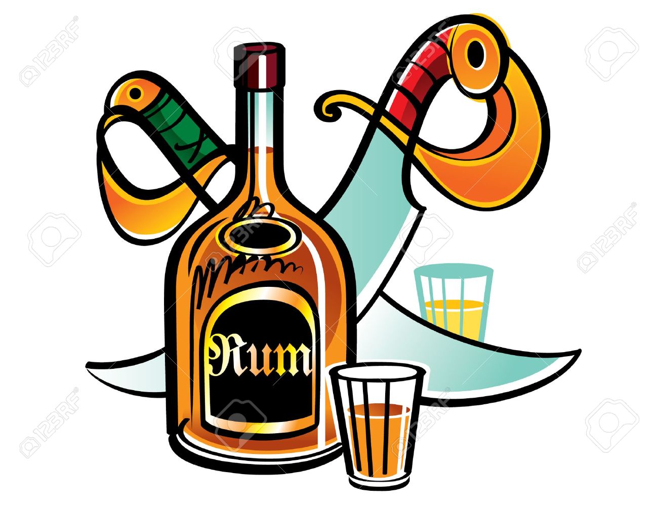 Clipart Rum Bottle.
