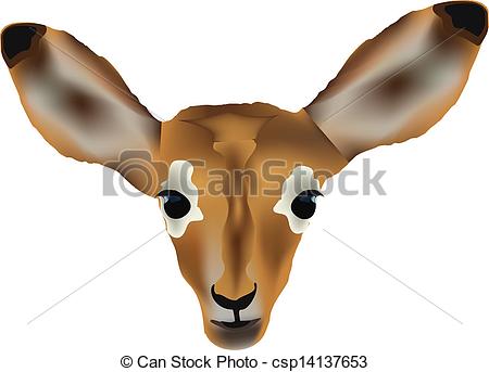 Clipart Vector of ruminant fawn csp14137653.