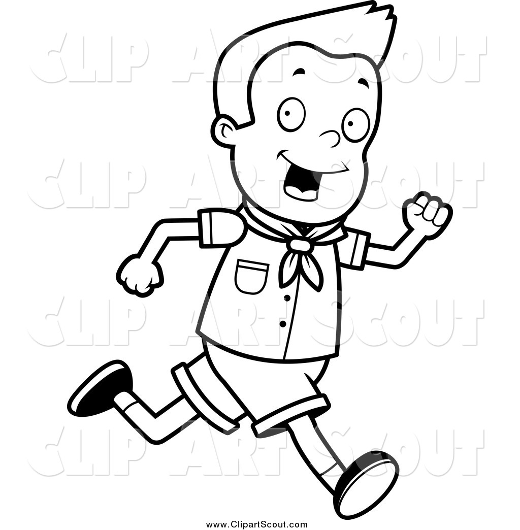 Running Clipart Black And White.