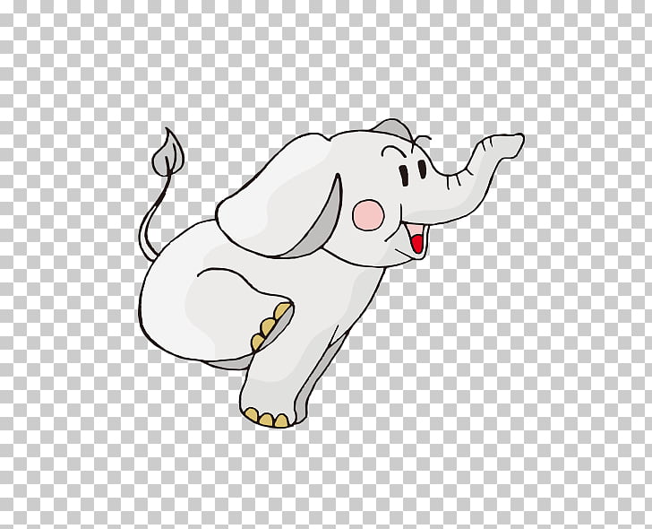 African elephant Cartoon, Run baby elephant PNG clipart.