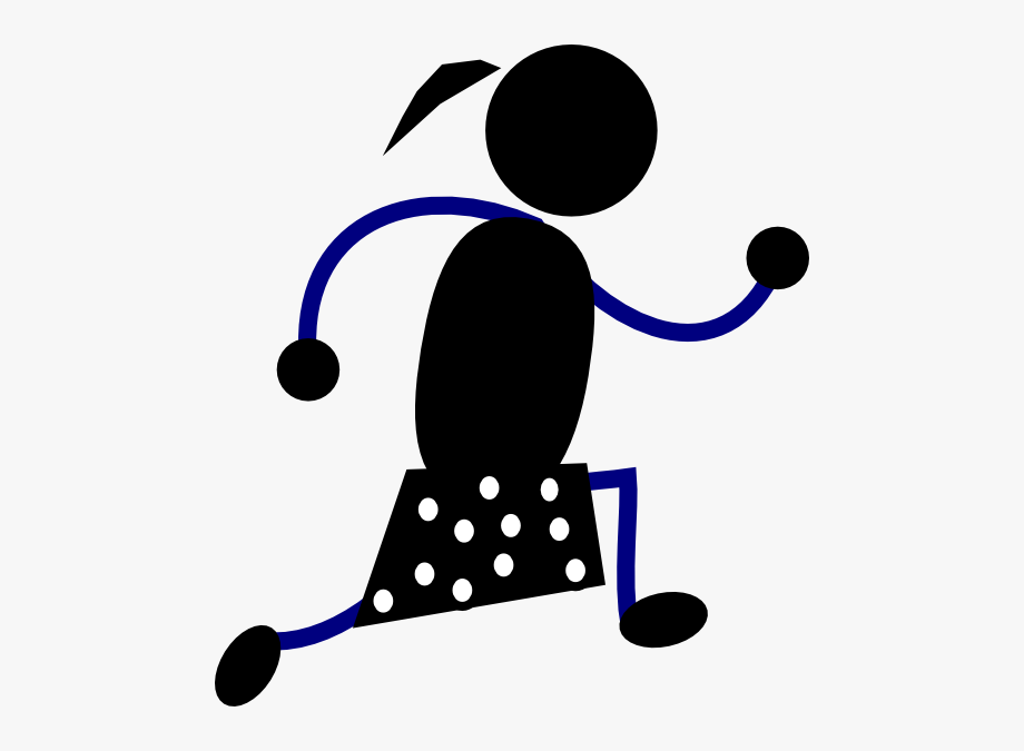 Running Girl Clip Art.