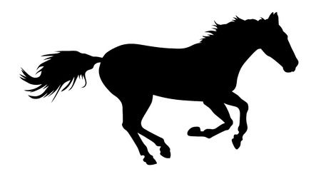 Running Horse Clipart Black And White.