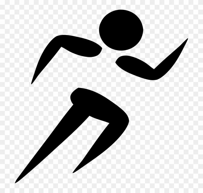 Black Man Running Logo.