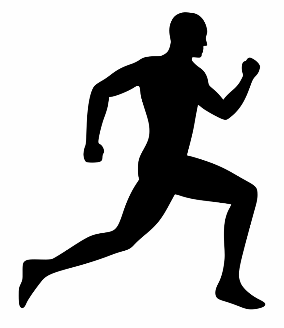 Running Man Silhouette Clip Art Free At Getdrawings.