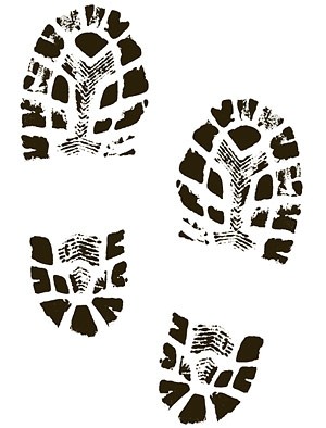Running Shoe Print Clipart.