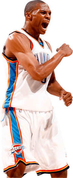 Russell Westbrook Winning transparent PNG.