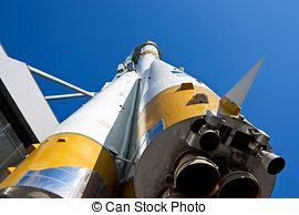 Stock Photography of The Russian space transport rocket. A museum.