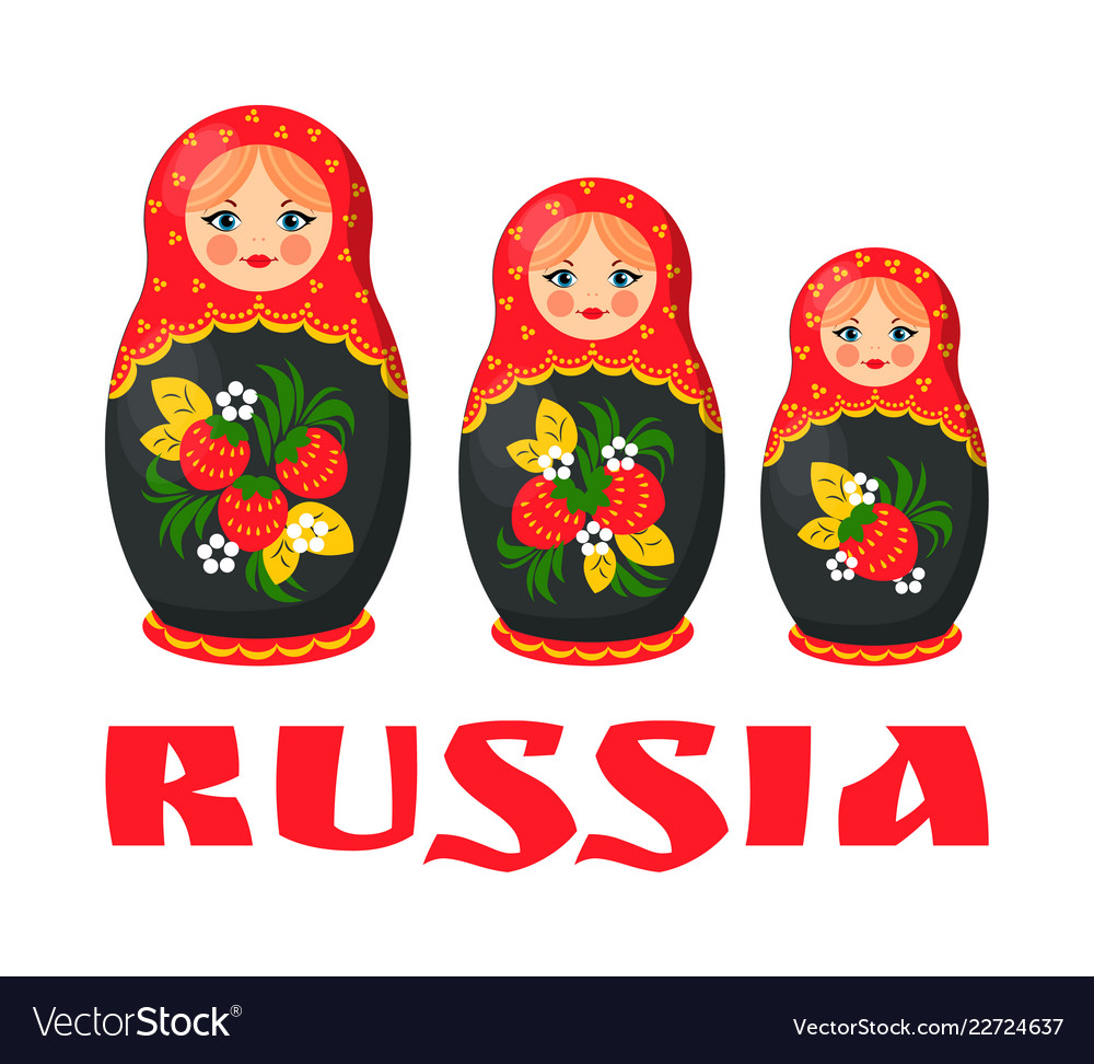 Traditional russian matryoshka doll.