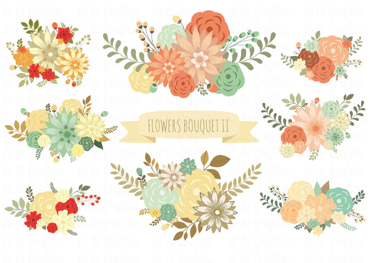 Rustic flowers clipart - Clipground