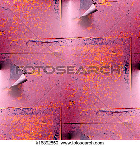 Stock Photography of seamless texture rusty red metal plate.