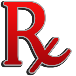 Pharmacy logo rx clipart image.