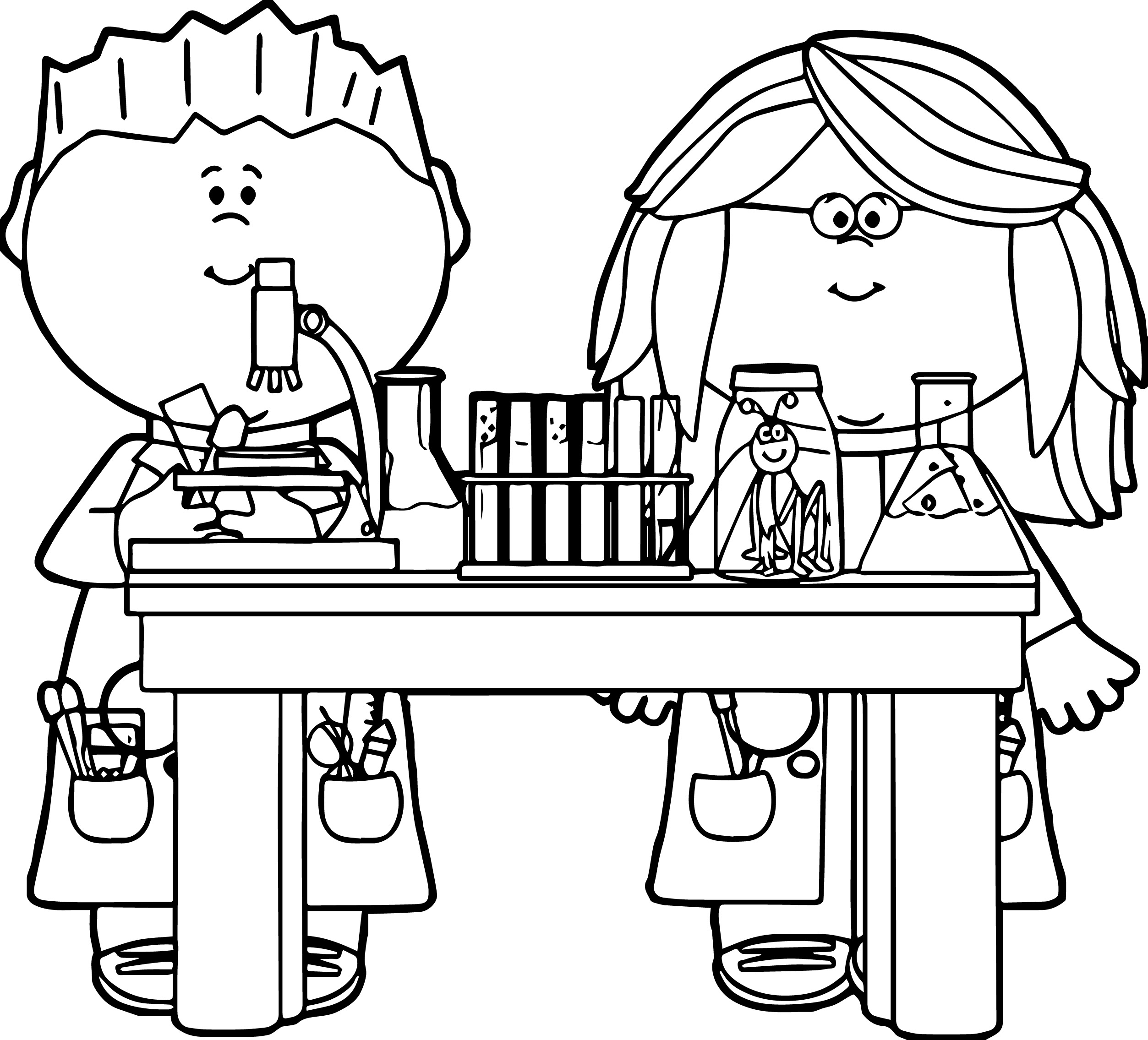 Kids Science Clipart Black And White.