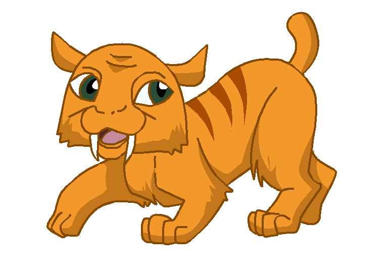 Showing post & media for Cartoon sabertooth cat cub.