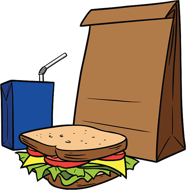 Sack Lunch Clipart.