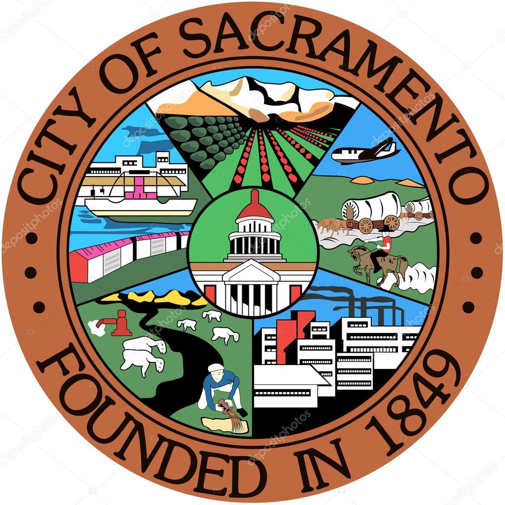 Sacramento City Coat of Arms. California State — Stock Photo.