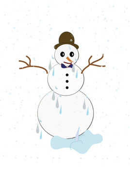 34+ Melting Snowman Clipart.