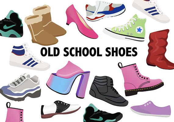 OLD SCHOOL SHOES Clipart.
