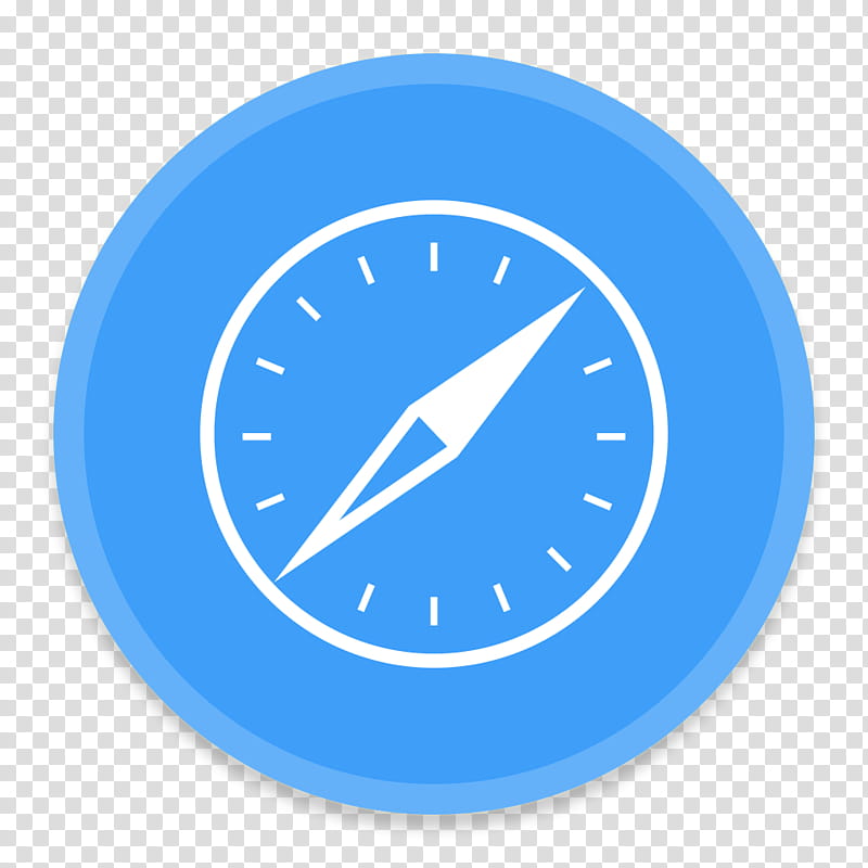 Button UI Requests, blue and white Safari icon transparent.