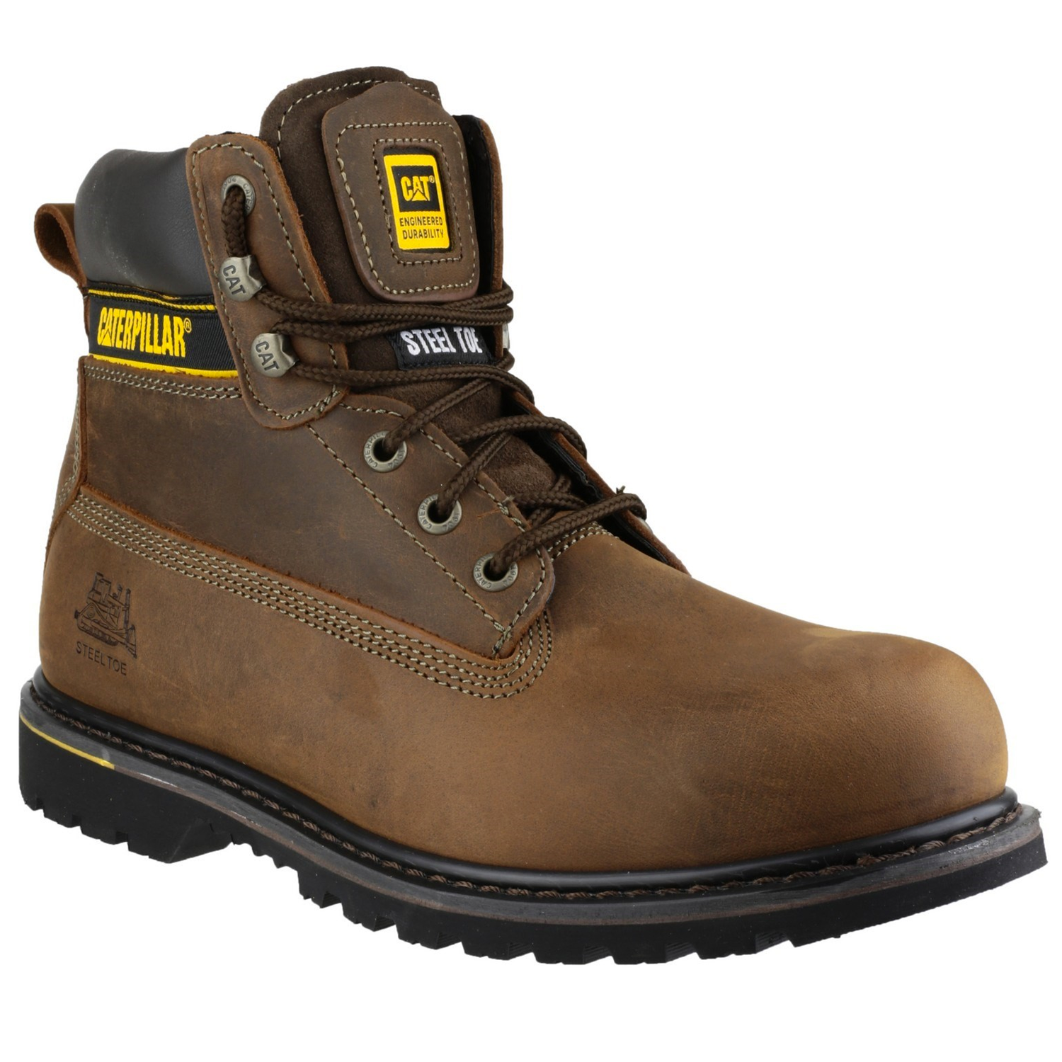 Caterpillar CAT Holton S3 Brown Safety Work Boot.