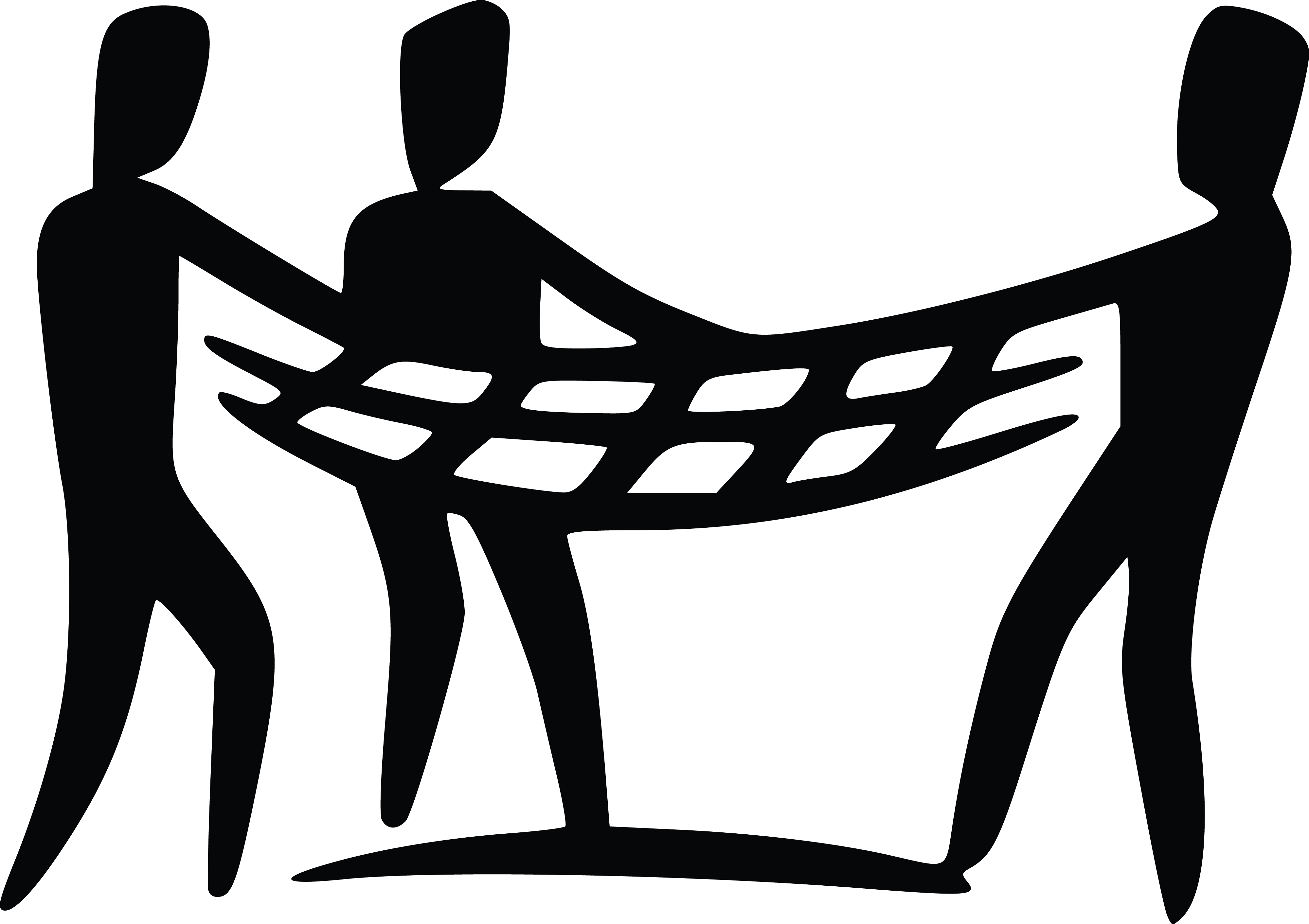 Free Clipart Of A Team Holding A Safety Net.