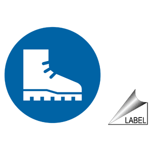 PPE: [Graphic] Safety Shoes label #LABEL_CIRCLE_36_b.