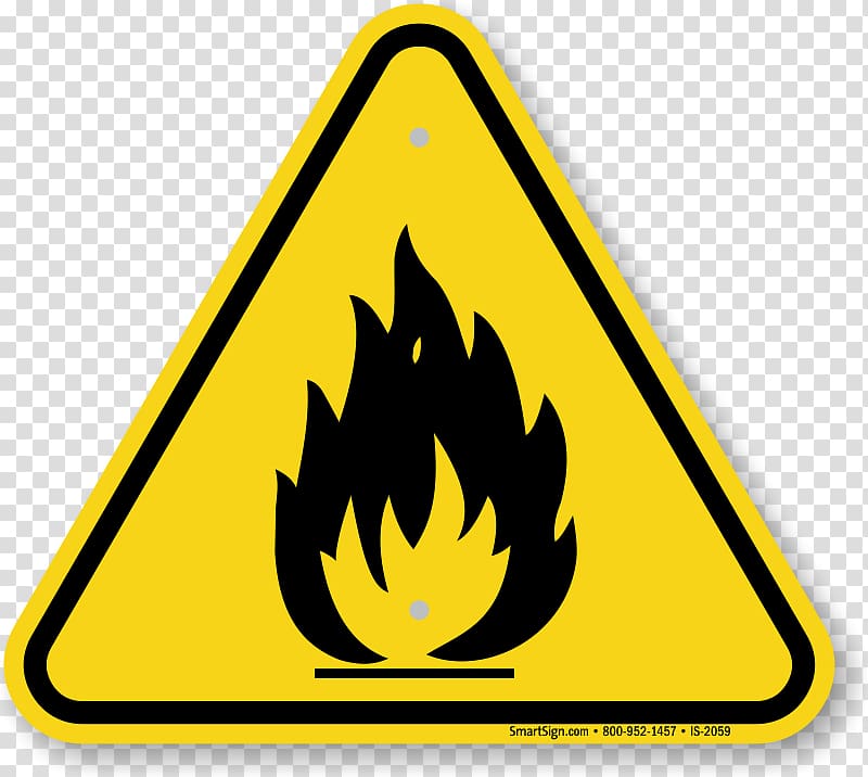 Hazard symbol Warning sign Safety Combustibility and.