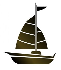 simple sailboat silhouette.