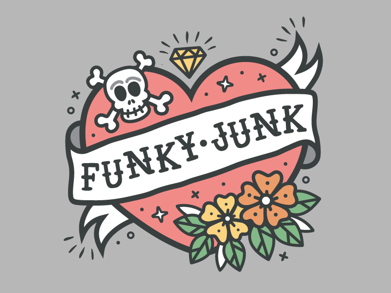 Funky Junk Logo by Becky McCartney on Dribbble.