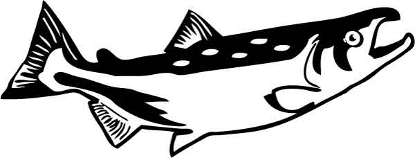 Salmon Silhouette Clipart.
