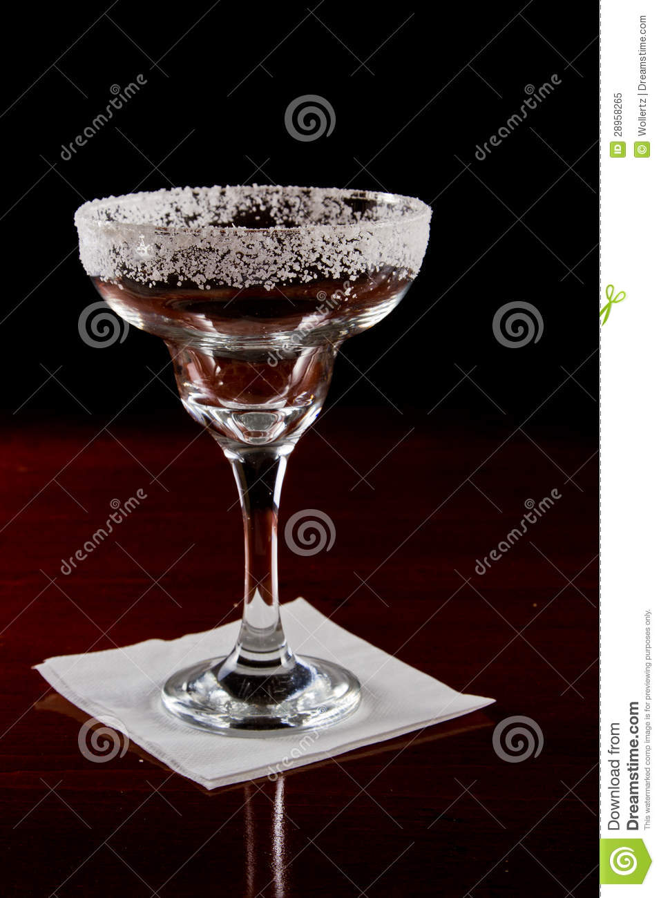 Salt Rim Margarita Glass Royalty Free Stock Photo.