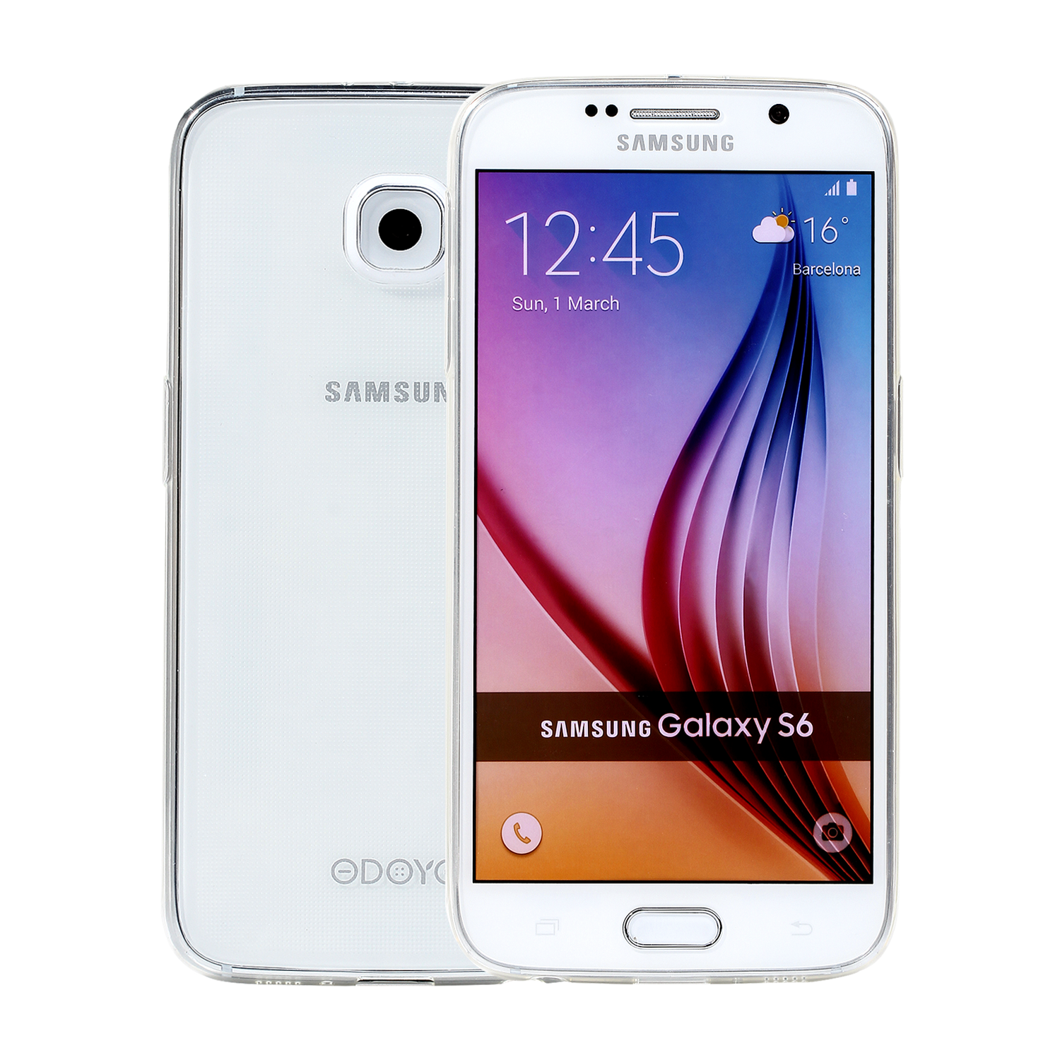Samsung Galaxy S6 White PNG Image.