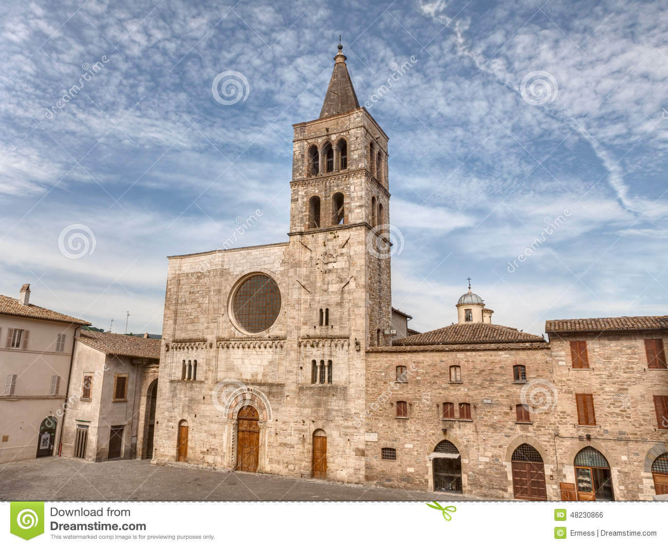 Church Of S. Michele Arcangelo In Bevagna, Italy Stock Photo. Church Of S. Michele Arcangelo In Bevagna, Italy Stock Photo.