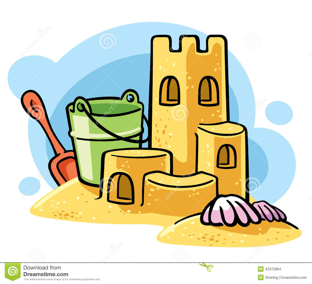 sandcastle clipart