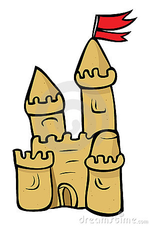 Cartoon Sand Castle Clipart.