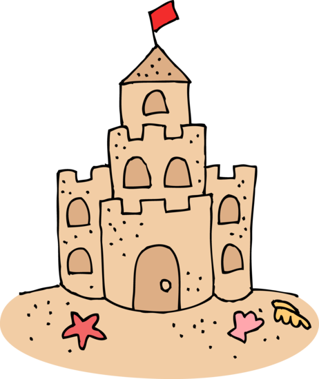 Cute Sand Castle Clipart.