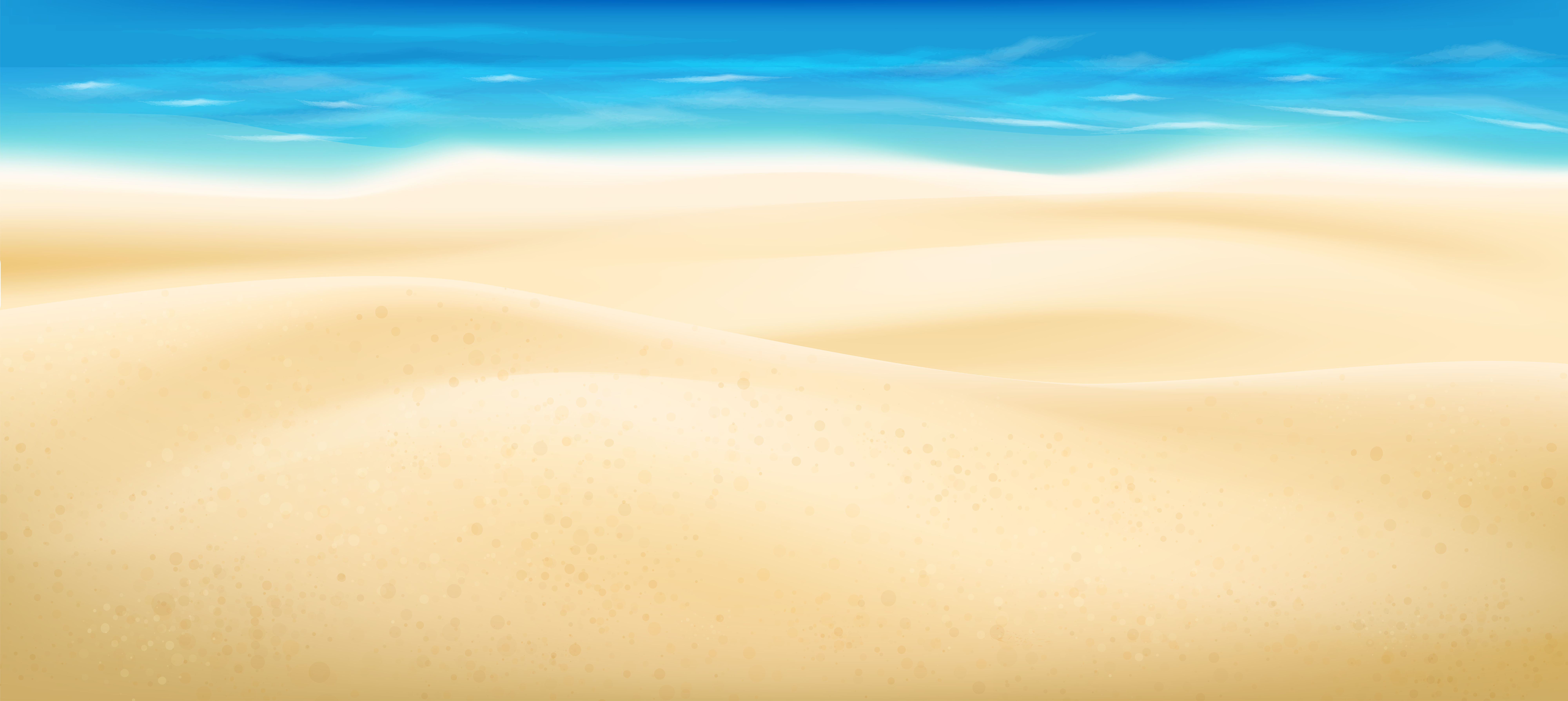 Sea and Sand PNG Clip Art Image.