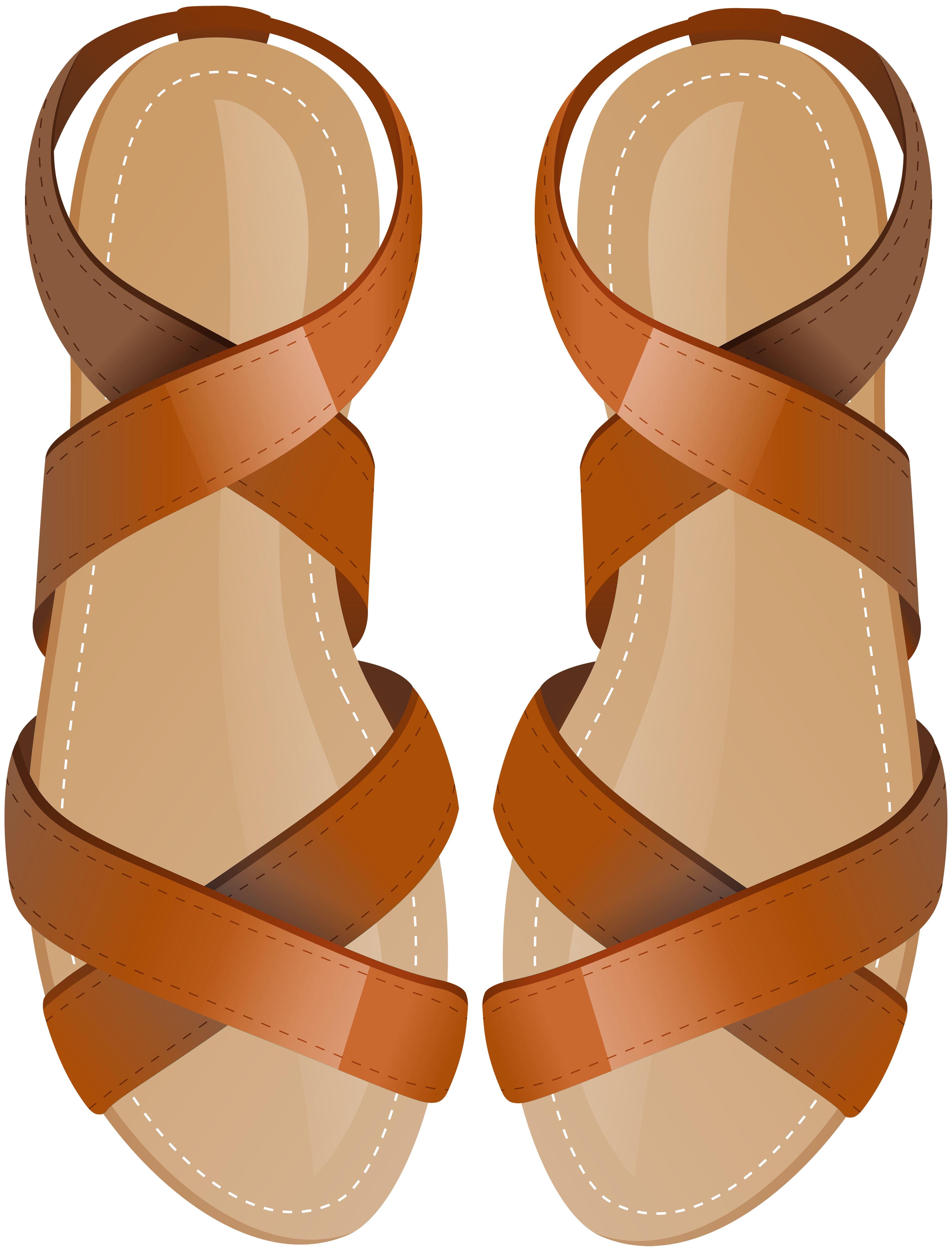 Brown Sandals PNG Clip Art.