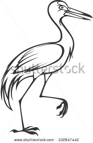 Creative Sandhill Crane Illustration Stock Vector 102069016.