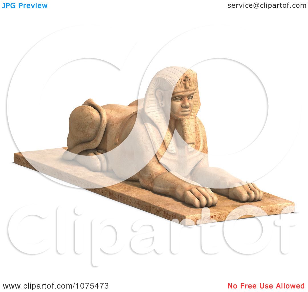 Clipart 3d Sandstone Egyptian Sphinx Statue 2.