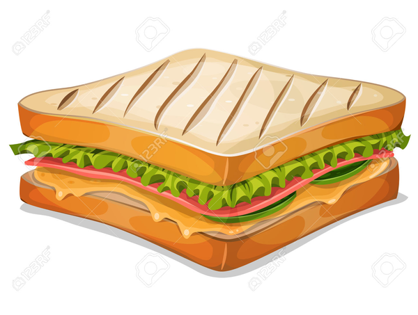 Ham Cheese Sandwich Clipart.