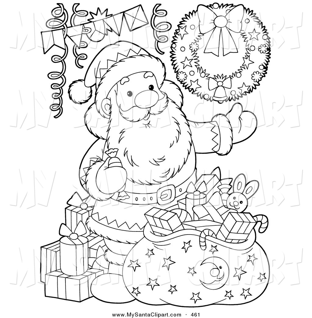 santa claus frame clipart black and white 20 free Cliparts | Download