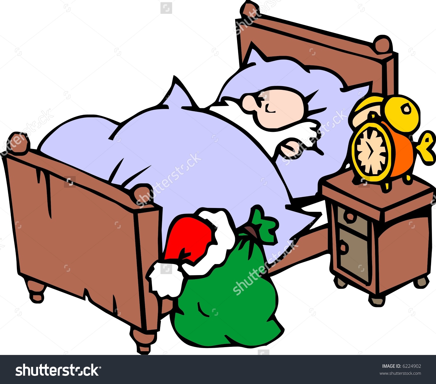 Showing post & media for Cartoon santa sleeping clip art.